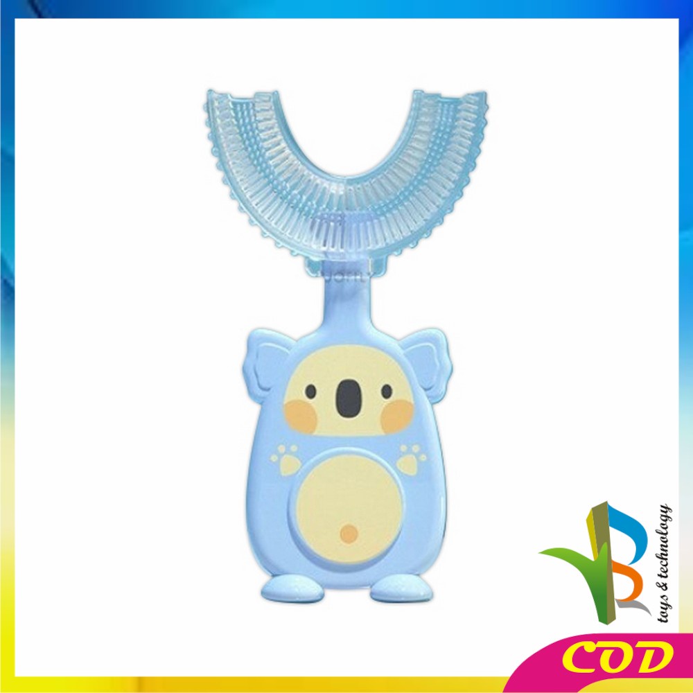 RB-C349 Sikat Gigi U Anak Karakter ( KOTAK ) / U Shaped Toothbrush Children / Sikat Gigi Bayi Silikon Bentuk U / Sikat Gigi Anak Silikon