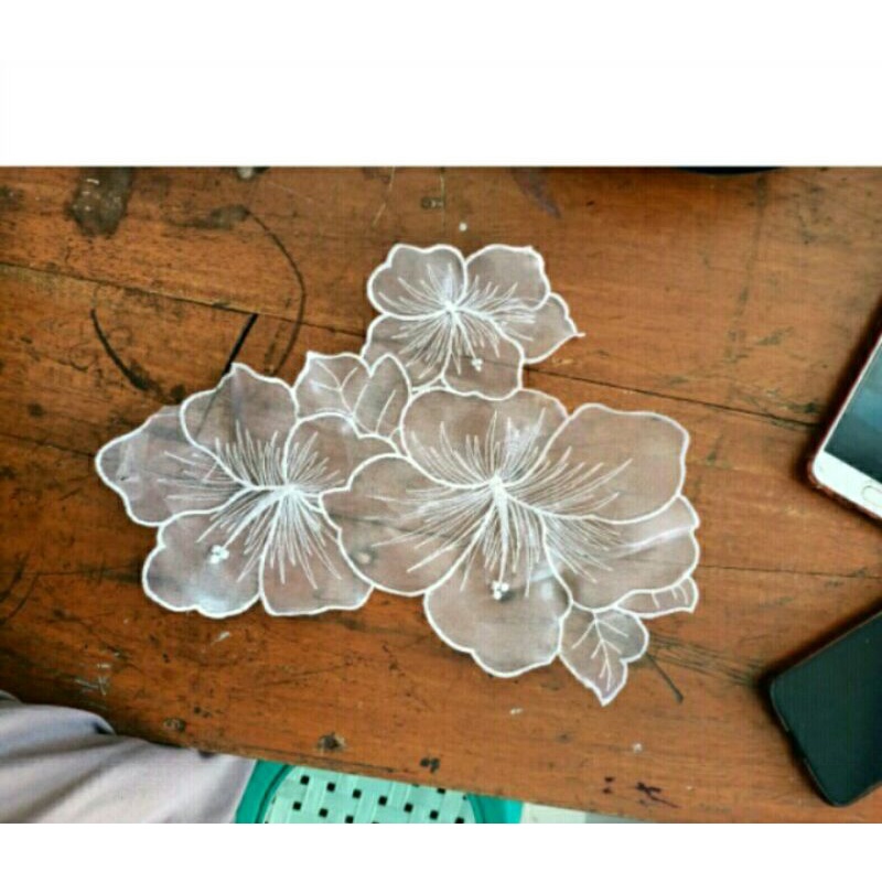 bordir aplikasi link PO bg keras 2c bordir kain organdi