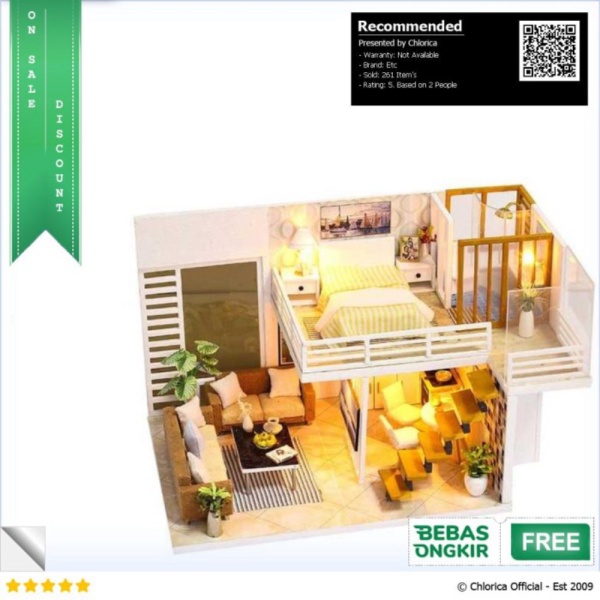 

Jual NAJIAXIAOWU Miniatur Rumah Boneka DIY Doll House Wooden - K-031 - No Color Etc Berkualitas
