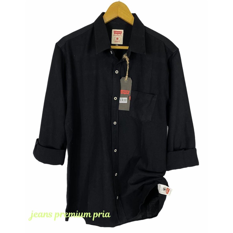kemeja polos pria kemeja pria panjang kemeja formal kantor bahan adem dan tidak panas