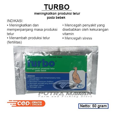 Turbo 50 Gram Medion Vitamin Obat Pemacu Untuk Meningkatkan Produksi Atau Produktivitas Telur Pada B