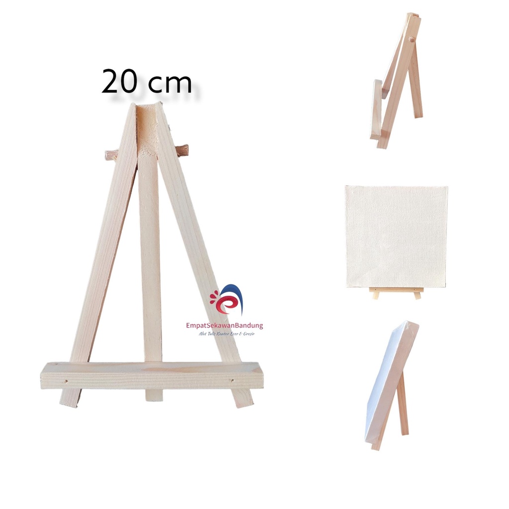 

Easel Kayu Stand Lukis tinggi 20 CM Sandaran Display Kanvas - SHESB