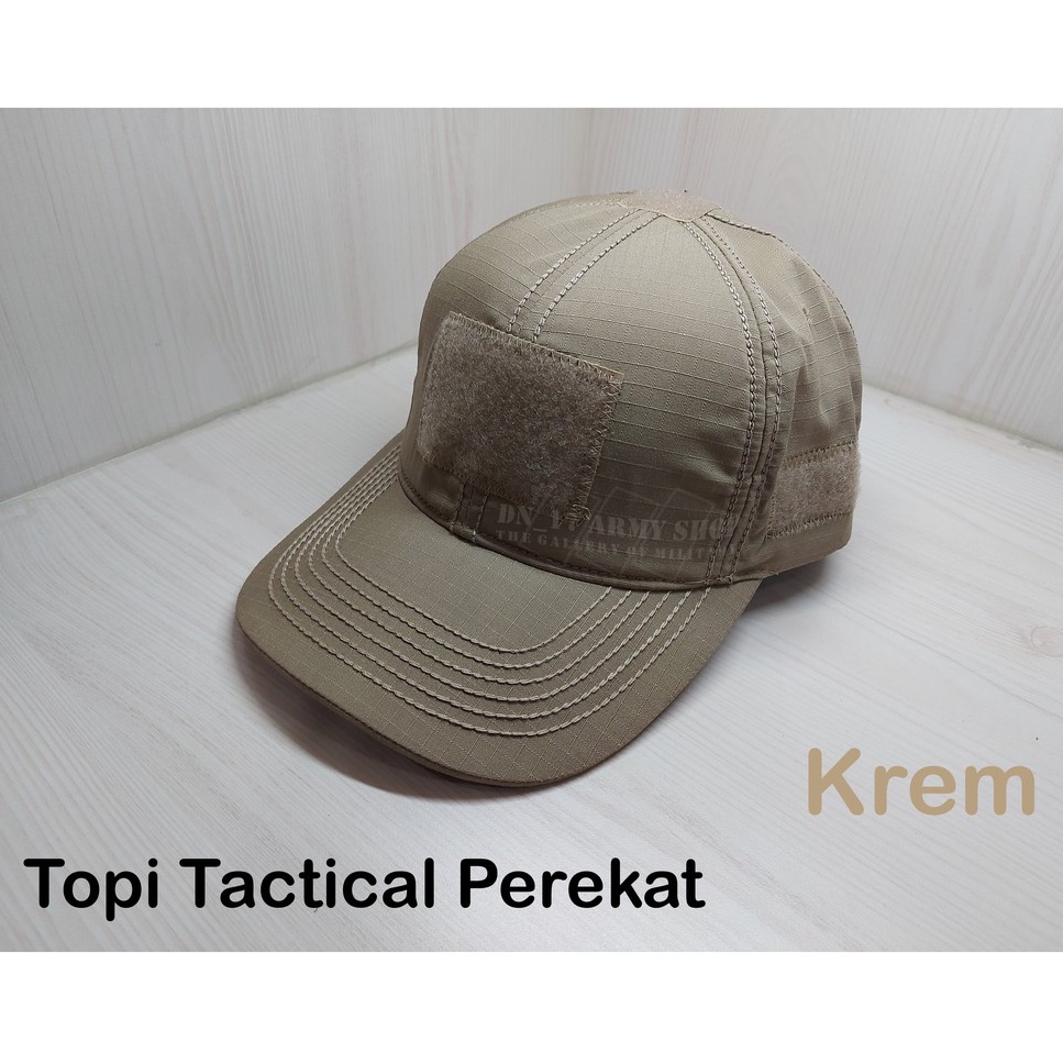 Topi Tactical Perekat Krem, Hitam, Abu, Hijau Pol PP