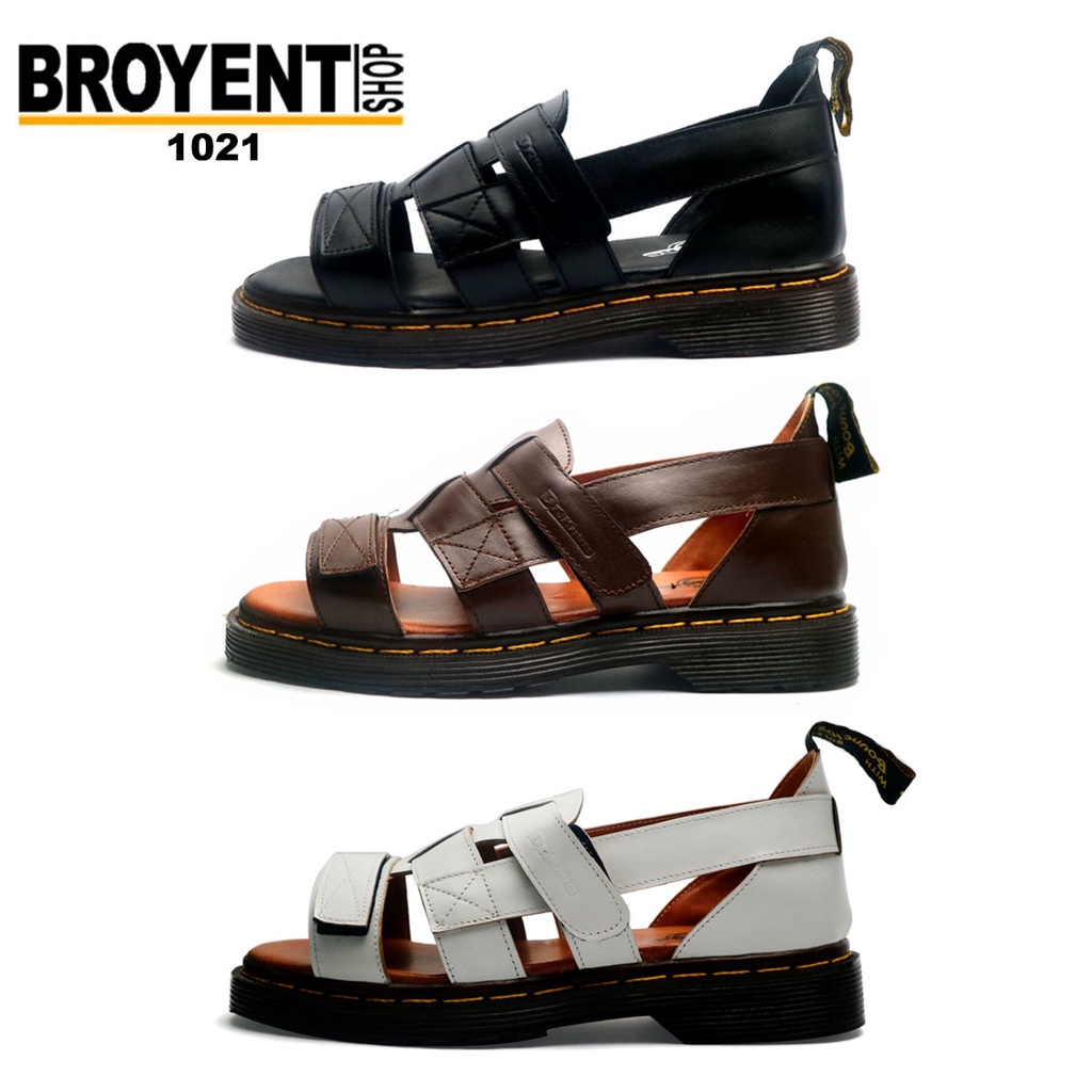 Sepatu Sandal Unisex Casual Kulit Asli like Docmart 1021