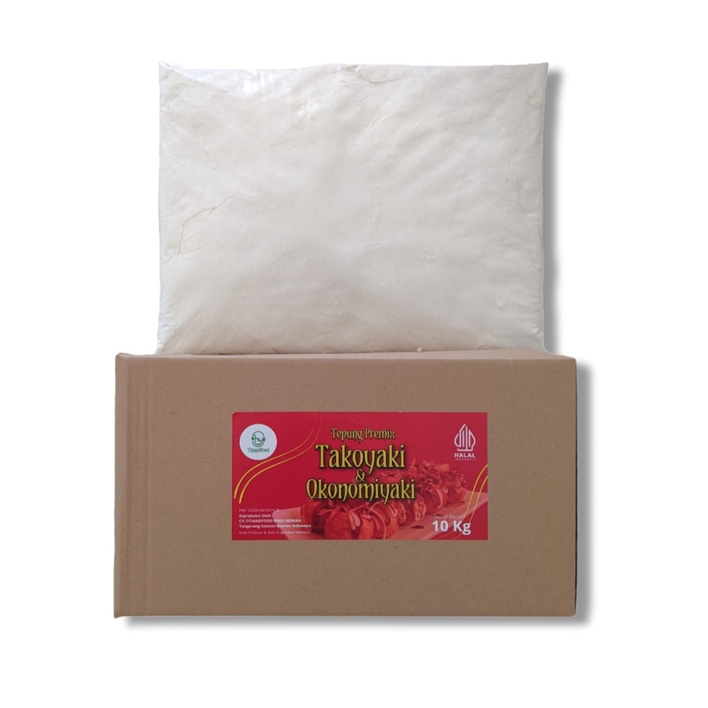 

Tepung Premix Takoyaki Dan Okonomiyaki Titiandfood Kemasan 10kg HALAL
