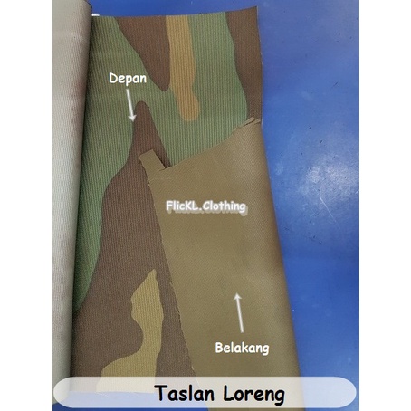 Bahan Kain Parasit Parasut Taslan Loreng Waterproof Jaket Jas Hujan