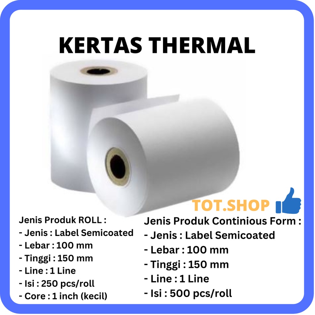 

BEST SELLER Kertas Stiker Resi Thermal Online Shop 10 x 15 cm