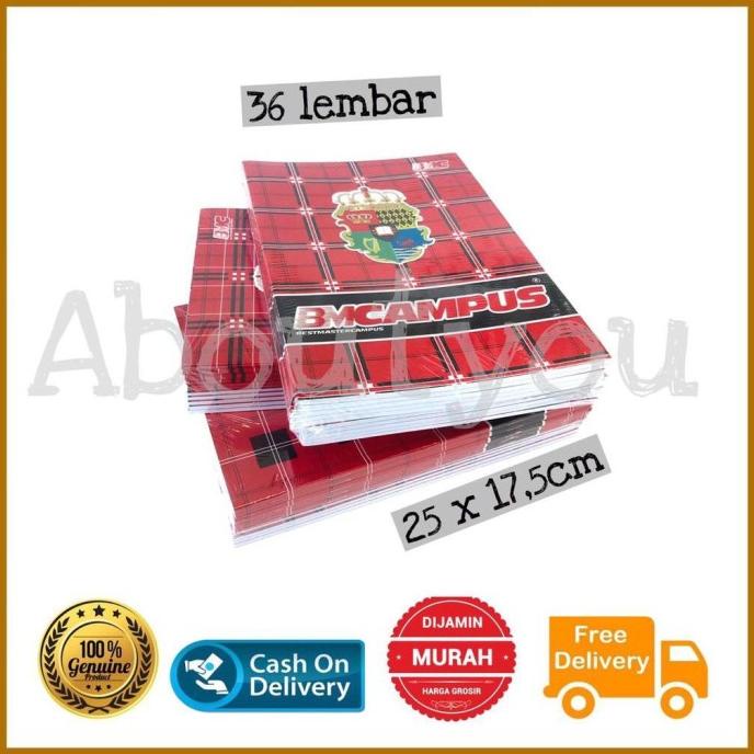 

BAGUS PACK ISI 10 BUKU TULIS CAMPUS 36 LEMBAR BUKU BOXY BIG BOSS GROSI YH6346R