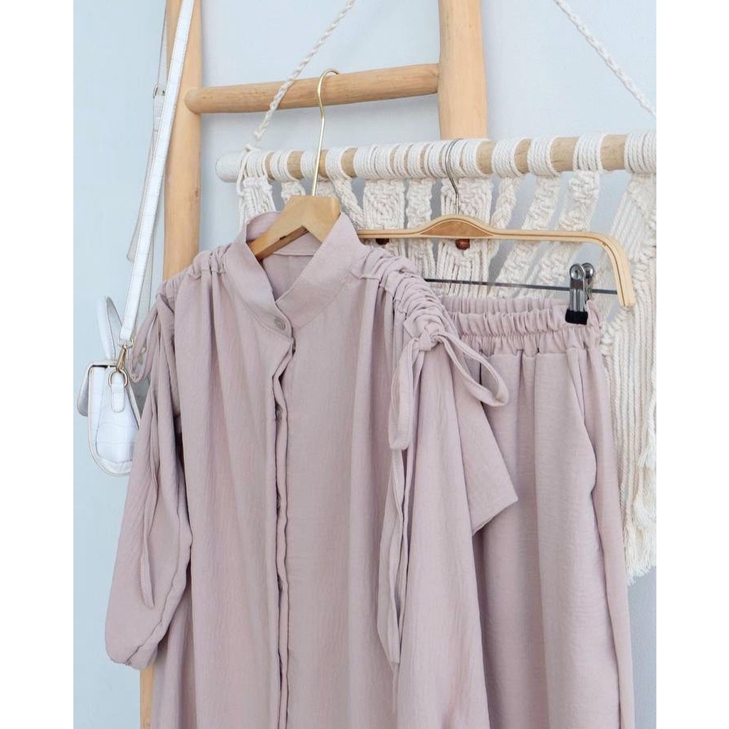 JEVA ONESET - SETELAN CELANA - SETELAN OVERSIZE - ATASAN + CELANA