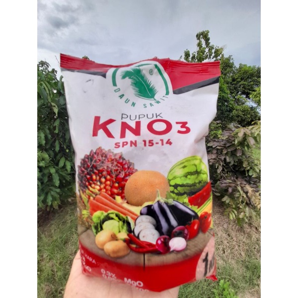 Pupuk KNO3 Merah Daun Sawit kemasan 1KG Pupuk SPN Pupuk CPN kno3 Merah Kno3 Merah