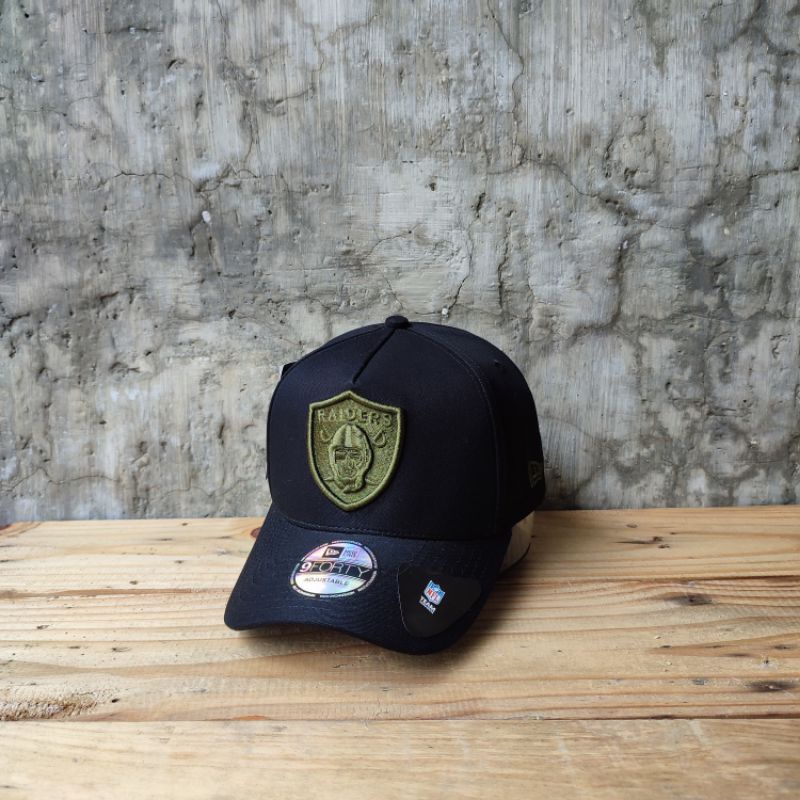 Topi Baseball Oakland Raiders Logo bordir Hijau