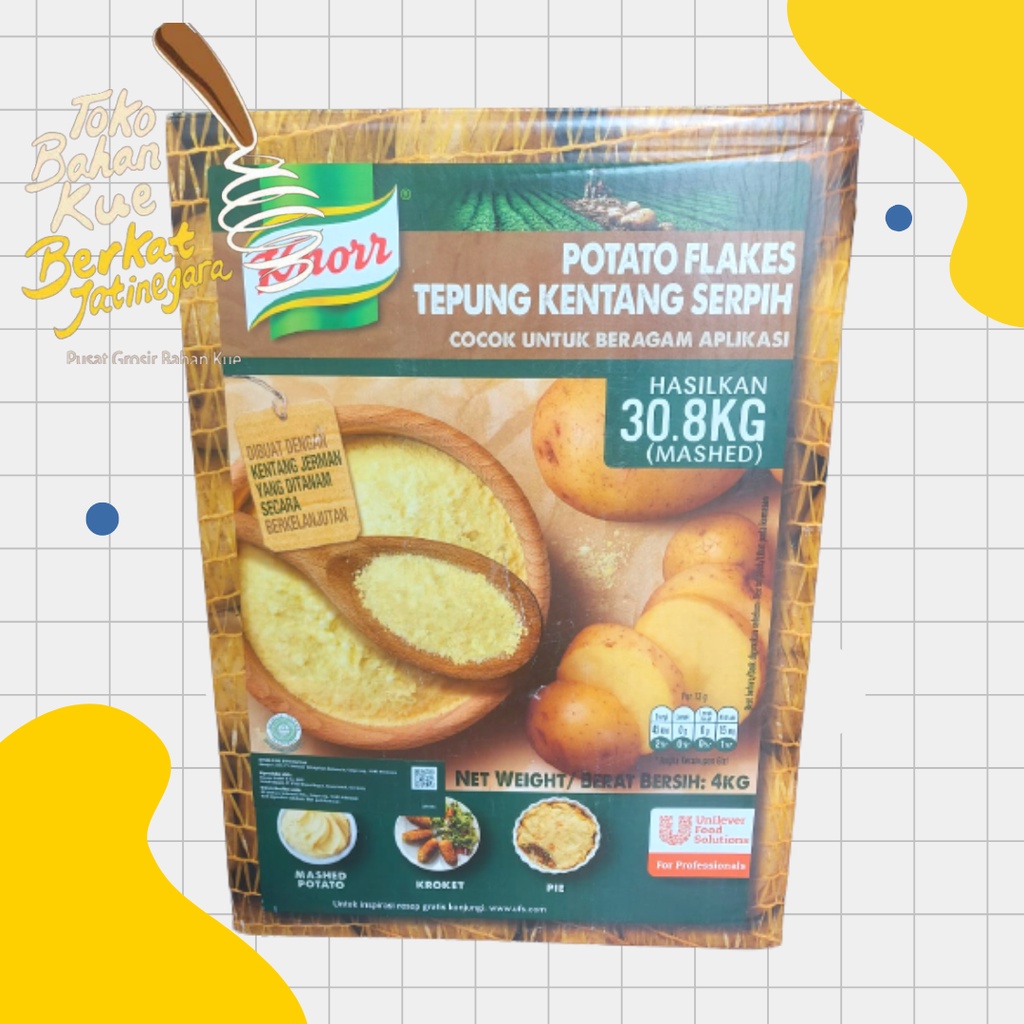

KNORR POTATO FLAKES 4 KG / TEPUNG KENTANG SERPIH