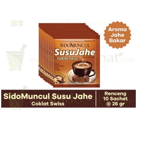 

SUSU JAHE SIDOMUNCUL / RASA : ORI, COKLAT SWISS DAN JAHE SUPER / 1 BOX ISI 10 SACHET