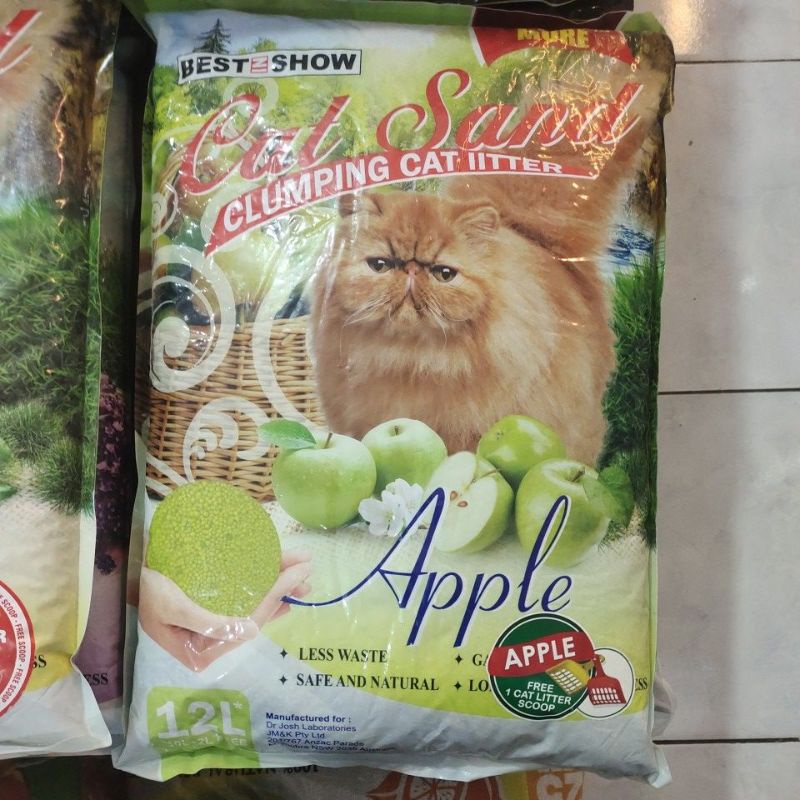 Pasir Kucing Cat Sand 12L litter aroma apple