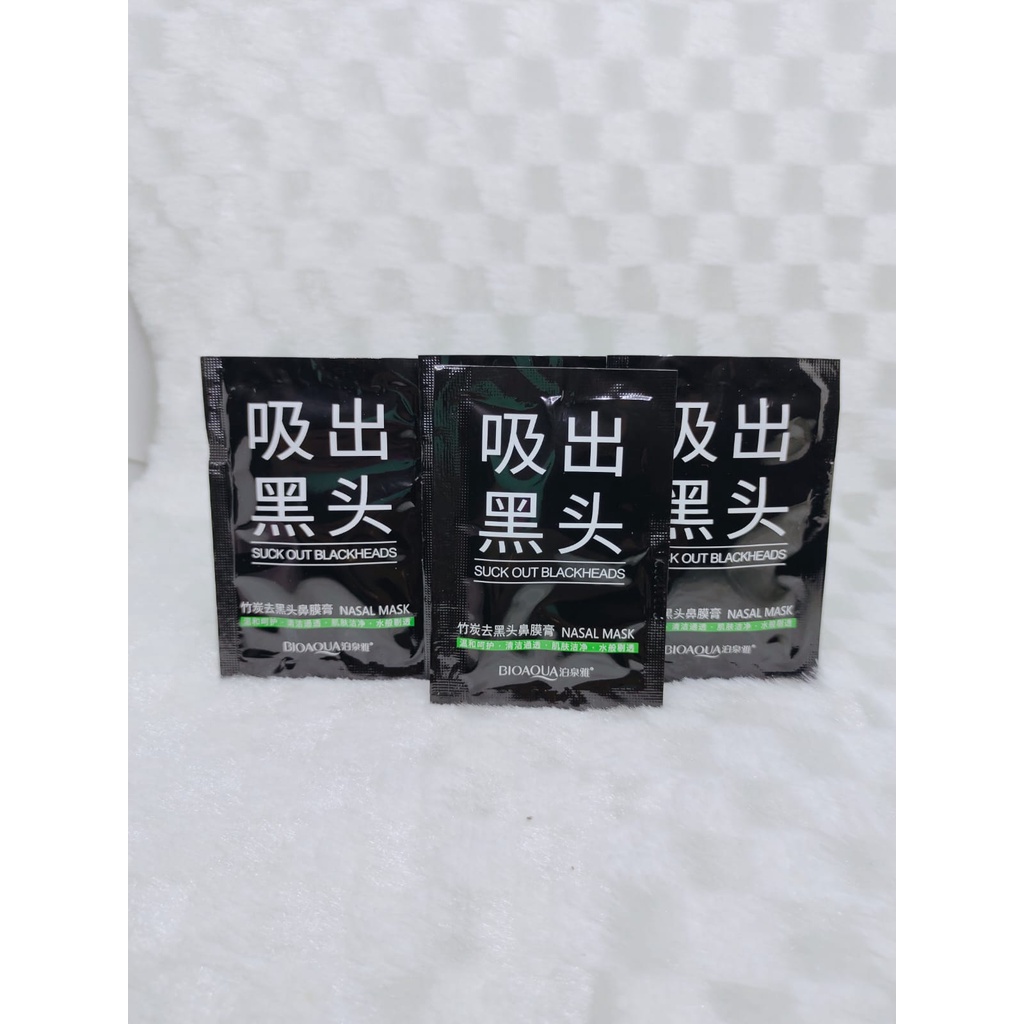 Masker Komedo Activated Carbon Black Mask Sachet 6gr