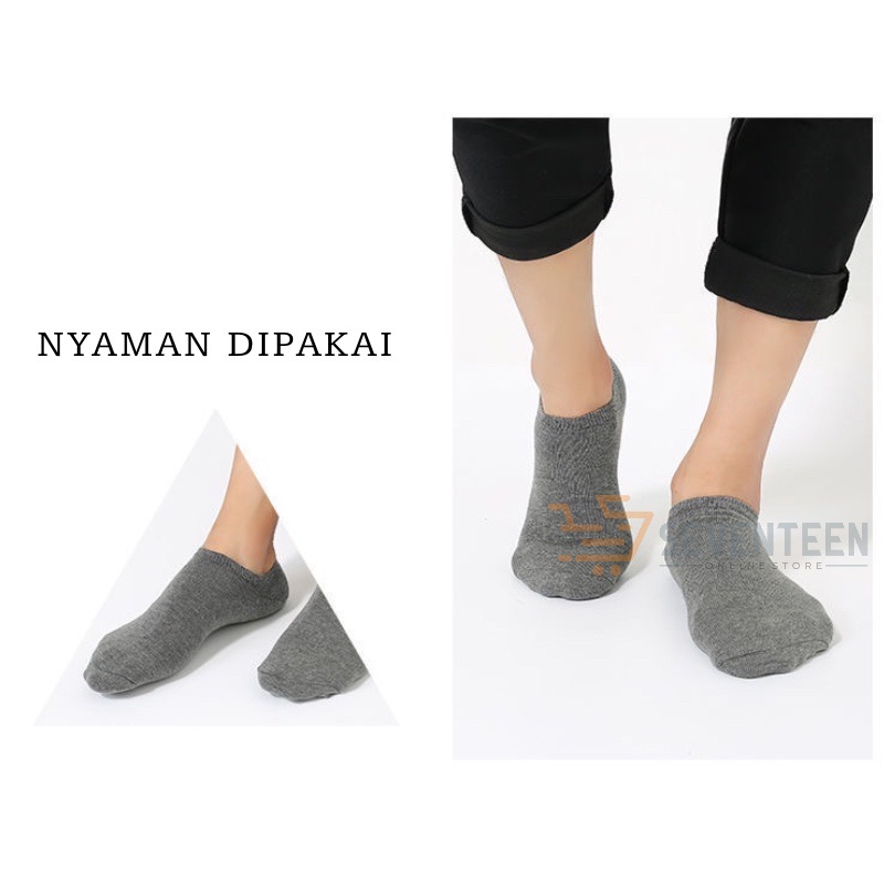 Kaos Kaki Wanita Pria - Kaos Kaki Polos Motif Pendek Dibawah Mata Kaki - Kaoskaki Office Olahraga Fashion - Ankle Socks