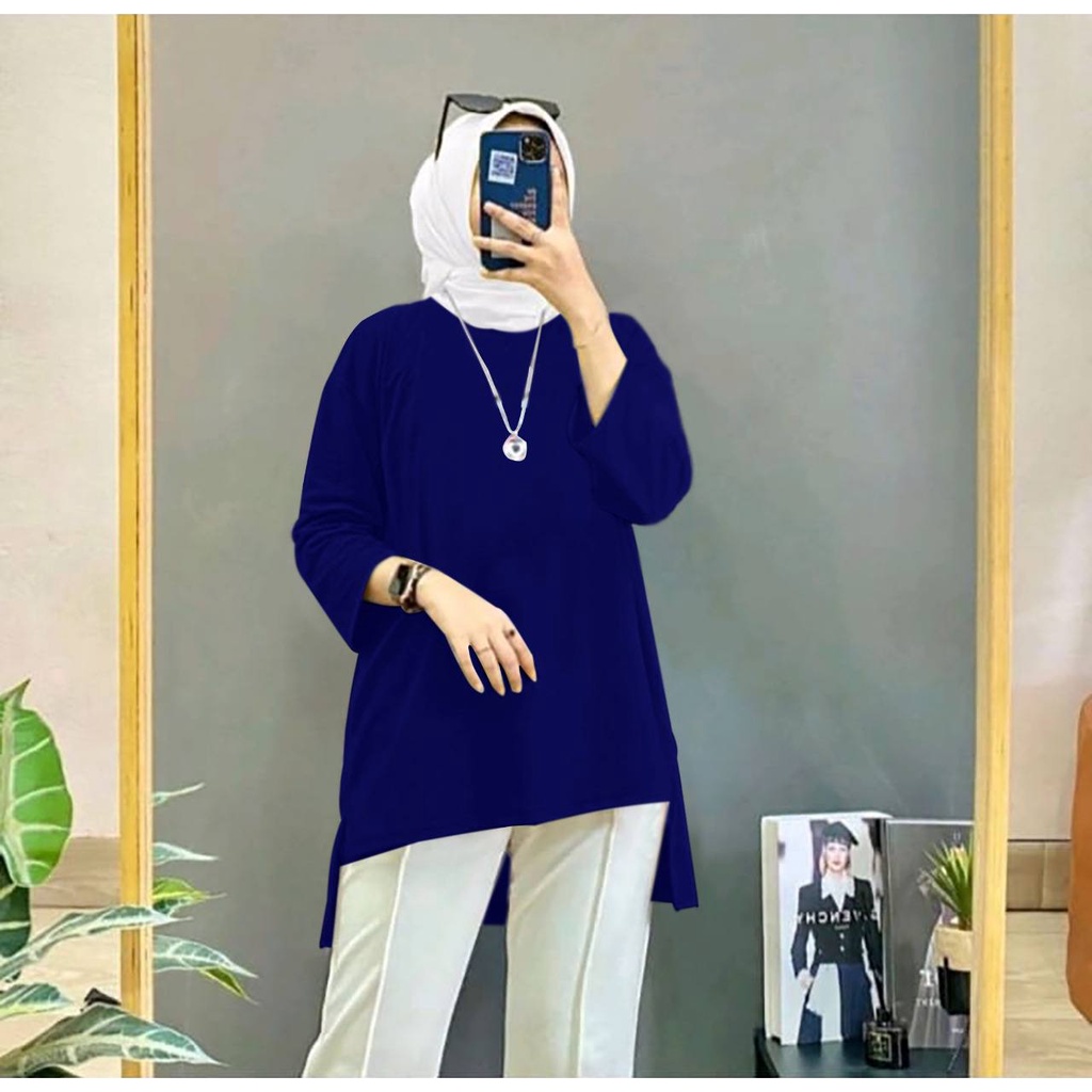 KIYOREN BAJU TUNIC MUSLIM LENGAN 7/8 JUMBO OVERSIZE XXL BAJU MUSLIM WANITA DEWASA SUPER PREMIUM