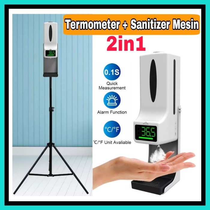 K9X Termometer Infrared + Disinfektan 2In1 Wall Termometer Counter