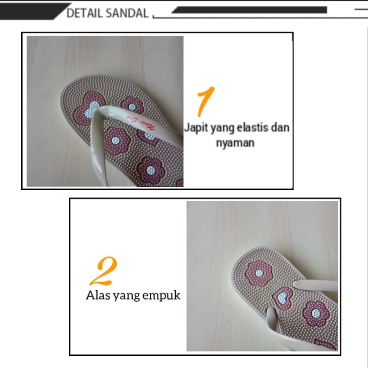 BB NEW ERA LB 100272 Sandal Kesehatan Rematik Wanita Sandal Karet Murah Original