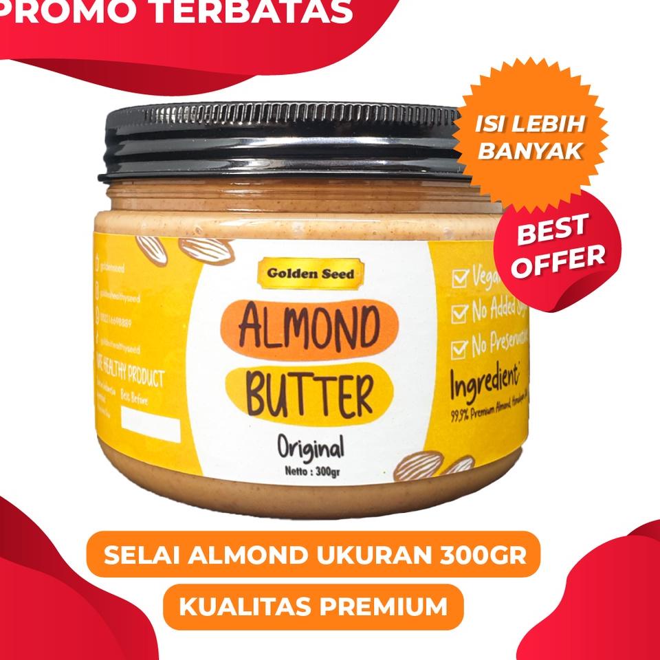 

$ SELAI ALMOND PREMIUM 300 GRAM - ALMOND BUTTER SUGAR FREE - GLUTEN FREE - VEGAN ➮