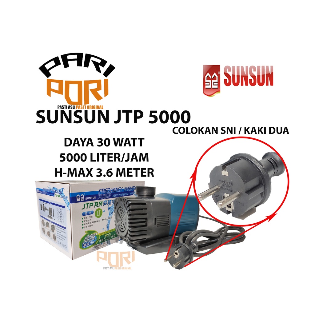 ORIGINAL SUNSUN JTP 5000 POMPA CELUP AQUARIUM KOLAM IKAN HYDROPONIK