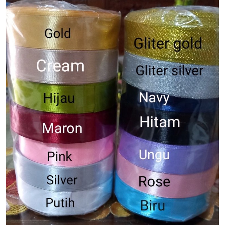 

Pita Satin ukuran 2 cm (HARGA PER METER)