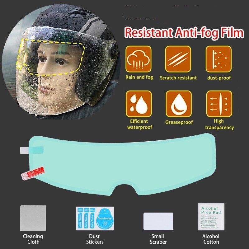 HS STIKER ANTI FOG KACA HELM MOTOR ANTI EMBUN HELM ANTI AIR HUJAN HELM