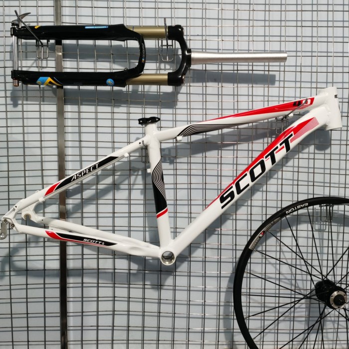 Frame Frame Sepeda Mtb Alloy 26 Inch Scott Aspect 4.0 White Red