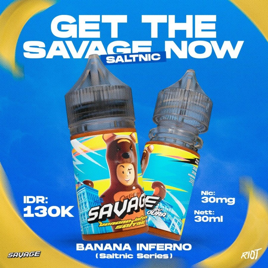 LIQUID 30ML SAVAGE V1 BANANA INFERNO