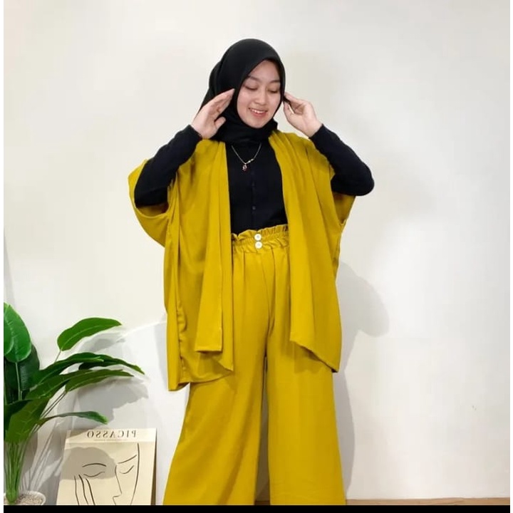 ONE SET OUTER KULOT JUMBO BAHAN CREPE