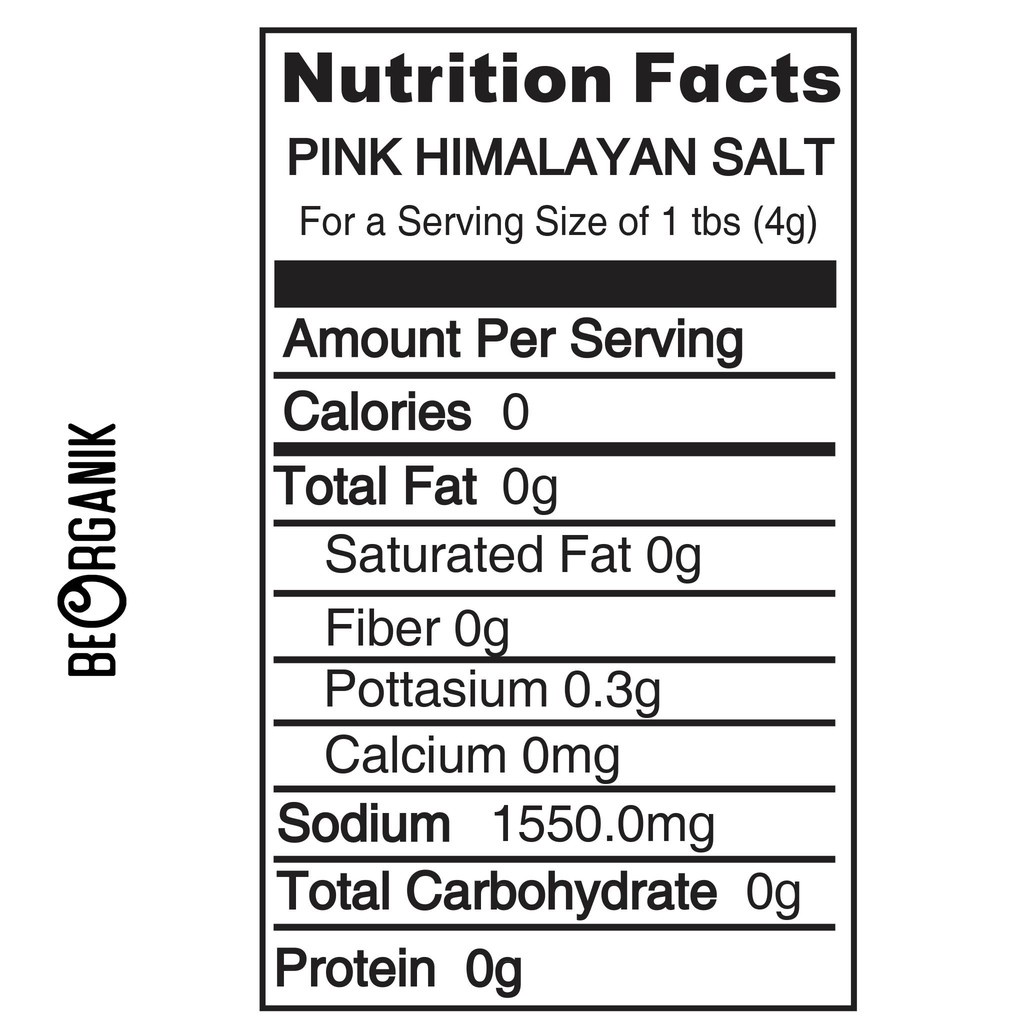 Himalayan Salt Fine BEORGANIK - Garam Himalaya Pink 320 &amp; 110 gram - Garam Murni Tinggi Mineral Original 100% Beorganic Be Organik