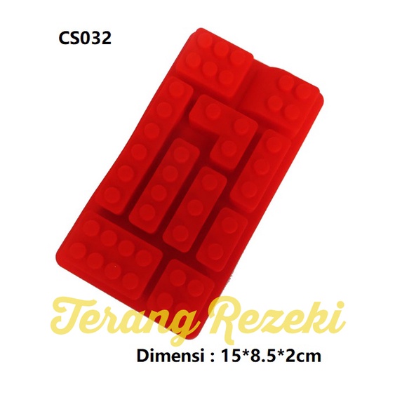 Cetakan Silikon Lego Cokat Jelly Pudding Clay Permen Balok Blok Block