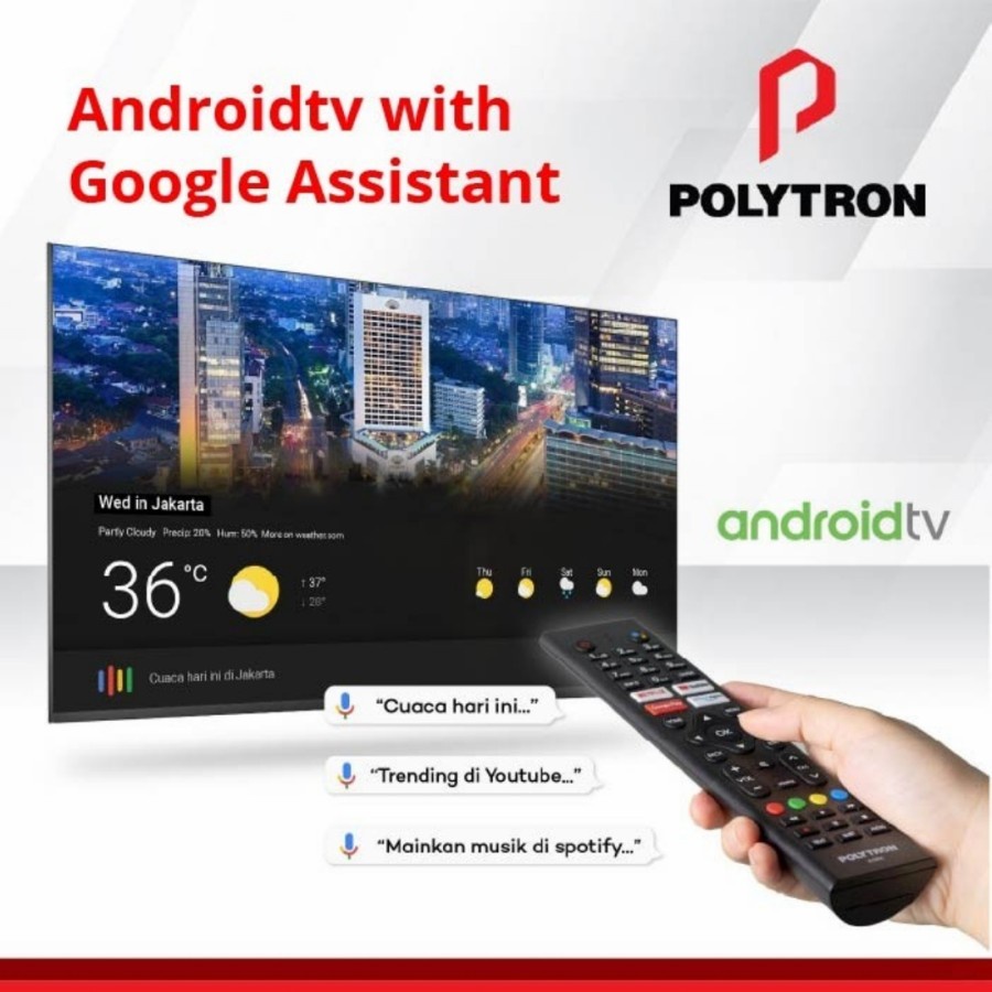LED TV POLYTRON 40RG9058 SMART ANDROID 40INCH Google tv 40RG9059