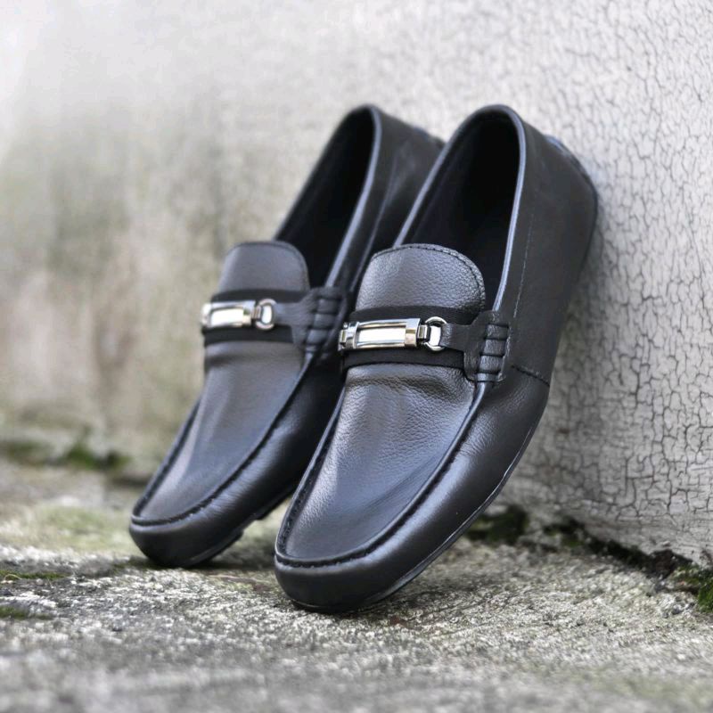 sepatu kulit pria slipon  sepatu casual pria kulit sepatu formal pria flat shoes