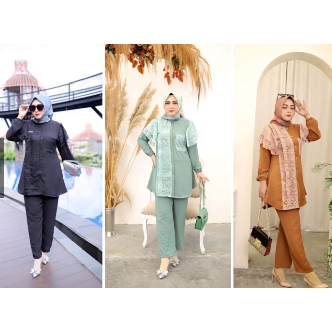 ALCAVELLA - SAMAIRA ONESET SETT | One Set Wanita | One Set Muslim | Original Set By alcavella