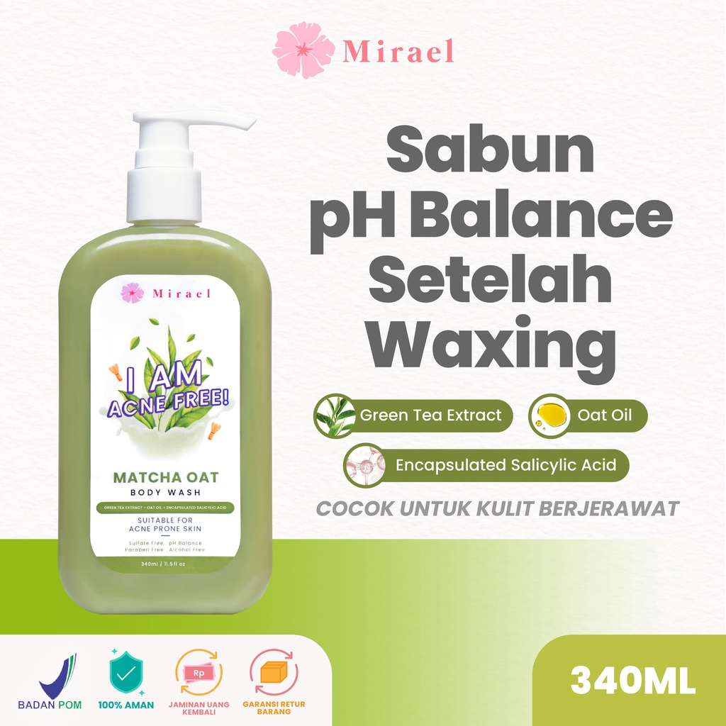 MIRAEL Acne Free Matcha Oat Body Wash 340ML