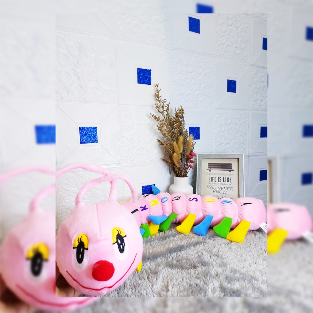 Boneka Ulat Ulil / Boneka Ulat Lucu / Boneka Ulat Panjang 75Cm