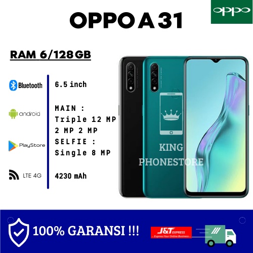 New OPPO A31 GARANSI 12 BLN RAM 6/128GB