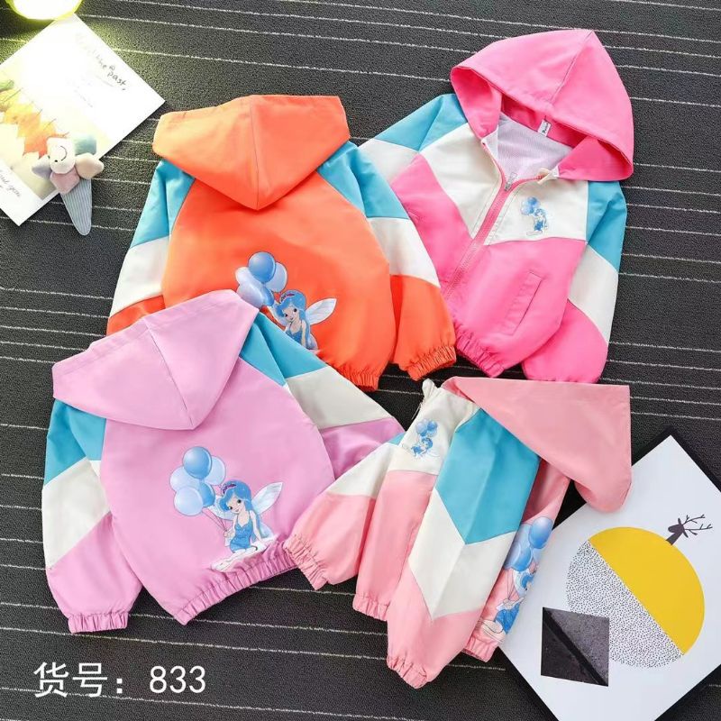 JAKET PARASUT MOTIF PERI/ ANAK CEWEK ( IMPORT)