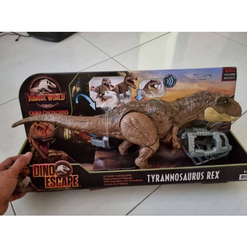 JURASSIC WORLD Camp Cretaceous Dino Escape Stomp N Escape Tyrannosaurus Rex Figure ORIGINAL (MISB)