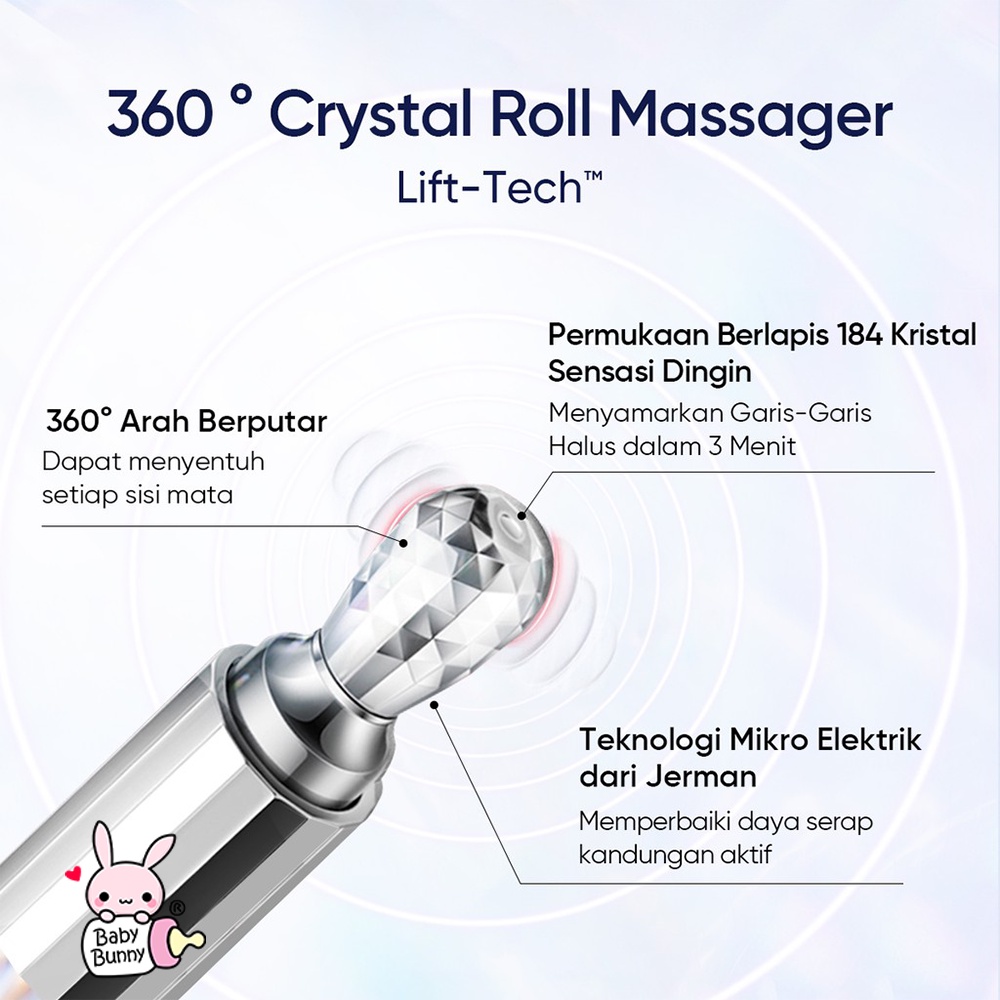 ❤ BELIA ❤ SKINTIFIC 360 Crystal Massager Lifting Eye Cream Krim Mata | BPOM