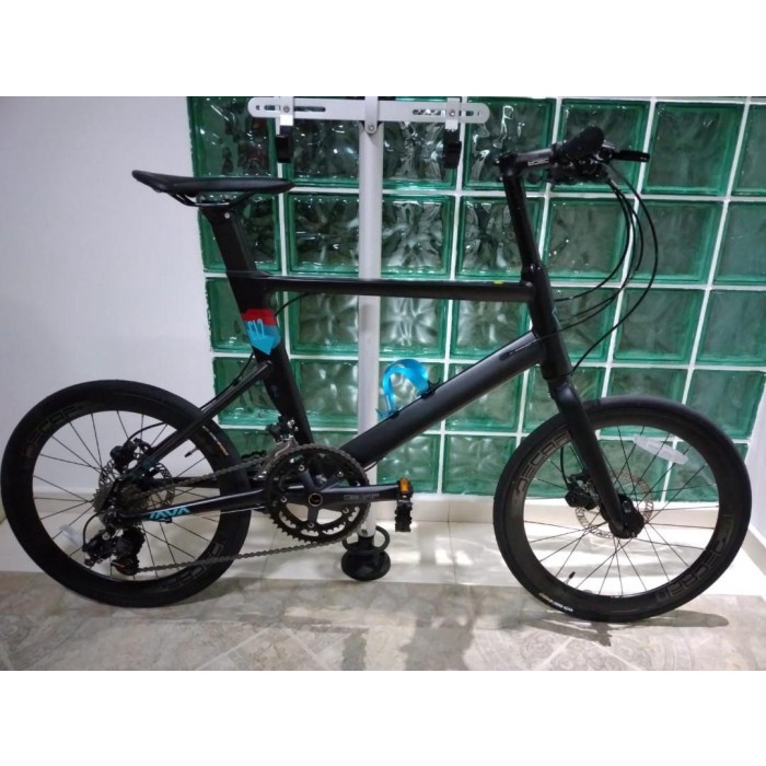 Frame Sepeda Minivelo Java Cl 2 Alumunium Alloy 18 Speed 20 Inch Black Blue
