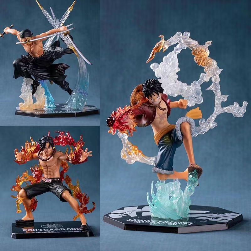 ONE PIECE BATTLE VER : LUFFY & ACE - Action Figure Miniatur Pajangan Mainan Figuarts Zero Fzo Zoro S