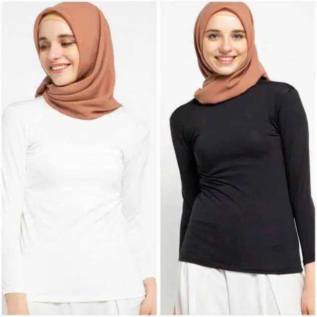 Manset Baju Lengan Panjang Wanita Berhijab Bahan Kaos Adem Jumbo L XL XXL - Manset Kaos - Manset Bad