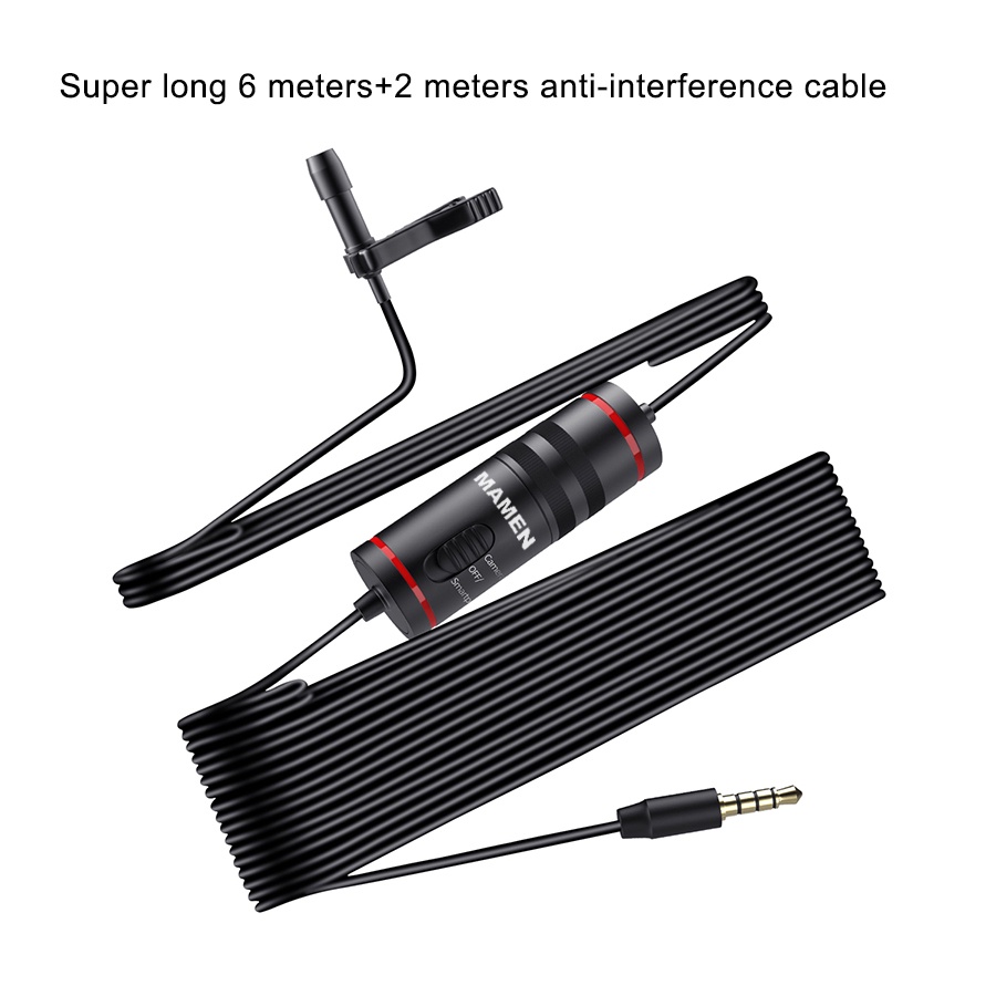 Microphone Clip Lavalier Portable 3.5mm - KM-D1 - Black