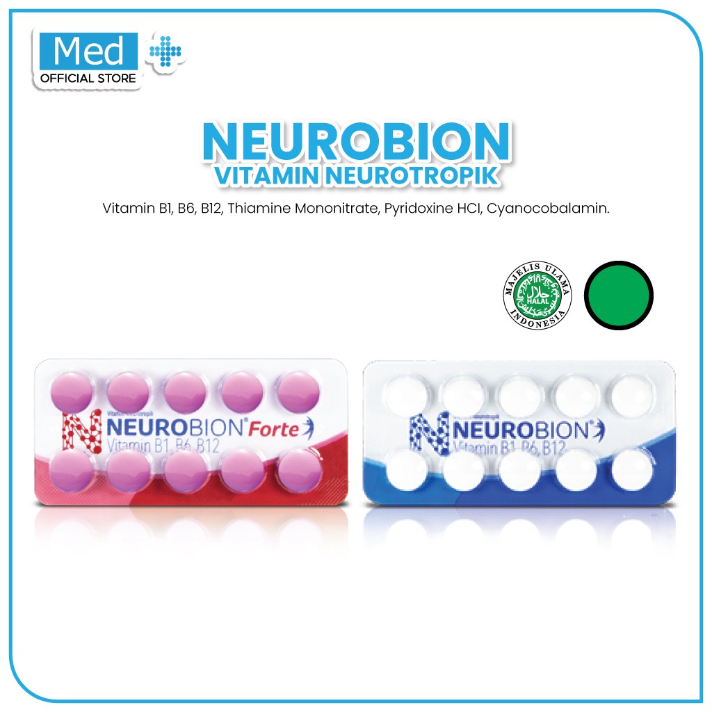 Jual Med+ Neurobion Forte & Neurobion Putih 1 Strip Isi 10 Tablet ...