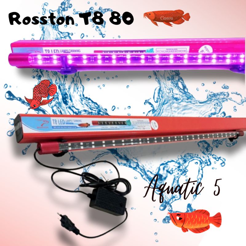 Lampu Led Aquarium Tanning ROSSTON ARWANA T8 80