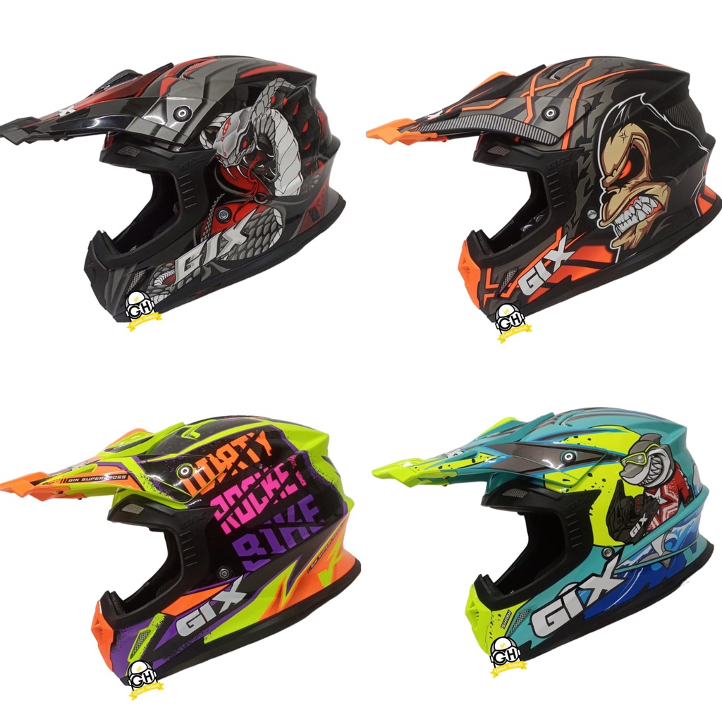 HELM CROSS GIX CROSS MOTIF SHARK YELLOW STABILO JPX CROSS