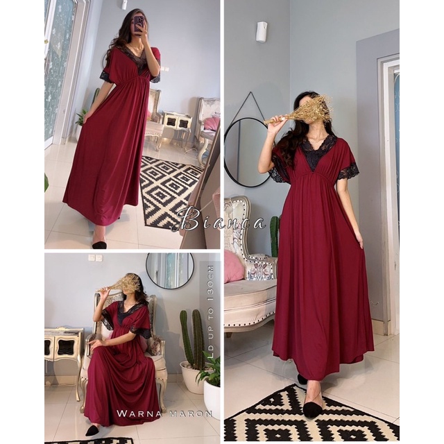 Daster Arab FAIRUZ BIANCA Casual Long Dress Daster Kaos Premium