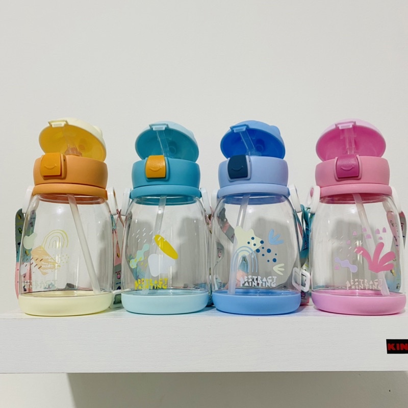 Botol Minum Anak Sedotan Lucu Karakter Model Beruang Lucu 600 ML